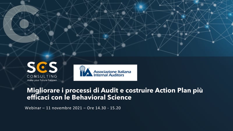 SCS al Webinar di AIIA, Associazione Italiana Internal Auditors