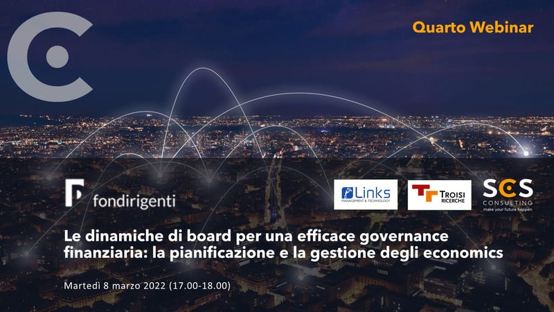 SCS al quarto Webinar Fondirigenti sulla Governance Finanziaria