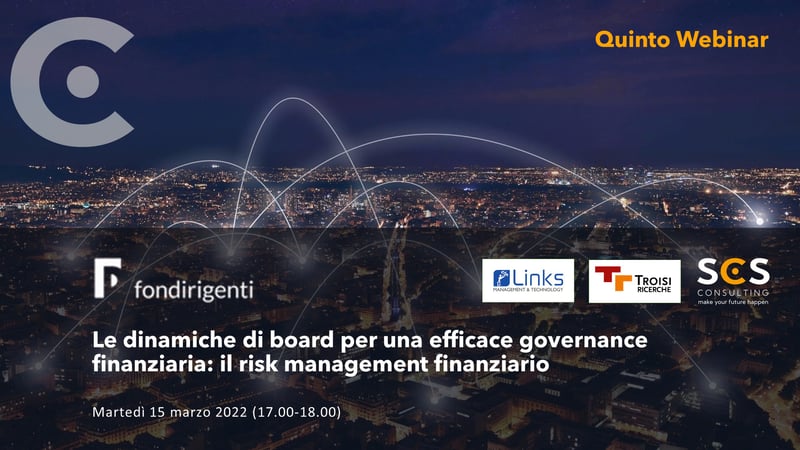 SCS al quinto Webinar Fondirigenti sulla Governance Finanziaria