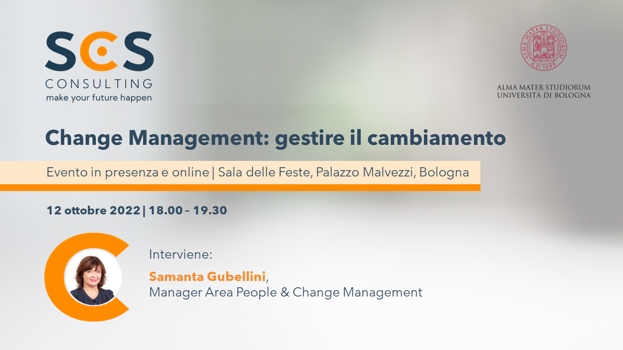 SCS a Change Management: gestire il cambiamento, 12/10/22